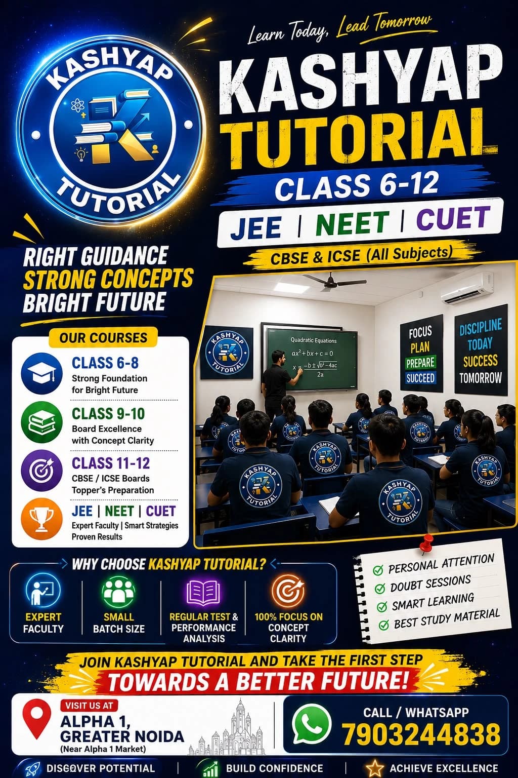 Kashyap Tutorial Official Course Banner & Classroom